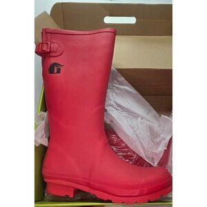 Gator Waders Womens Red Rubber Rain Boots Tall Waterproof Garden Shoes Size 9